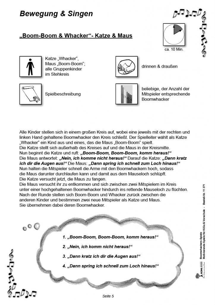 Vorschule Spiel - Boom-Boom & Whacker