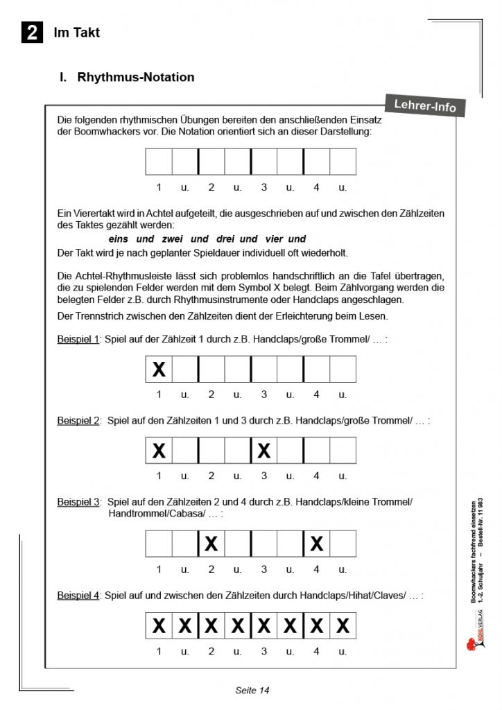 Boomwhackers fachfremd einsetzen - Beispielseite 14