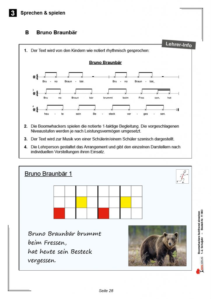 Boomwhackers fachfremd einsetzen - Beispielseite 28